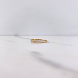 Anillo Banda 1.2gr / T6 3/4 / Circones Blancos Oro Amarillo &