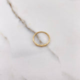 Anillo Dios 1.4gr / T6 3/4 / Circones Blancos Oro Amarillo &