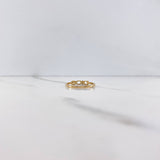 Anillo Dios 1.25gr / T6 1/2 / Circones Blancos Oro Amarillo &