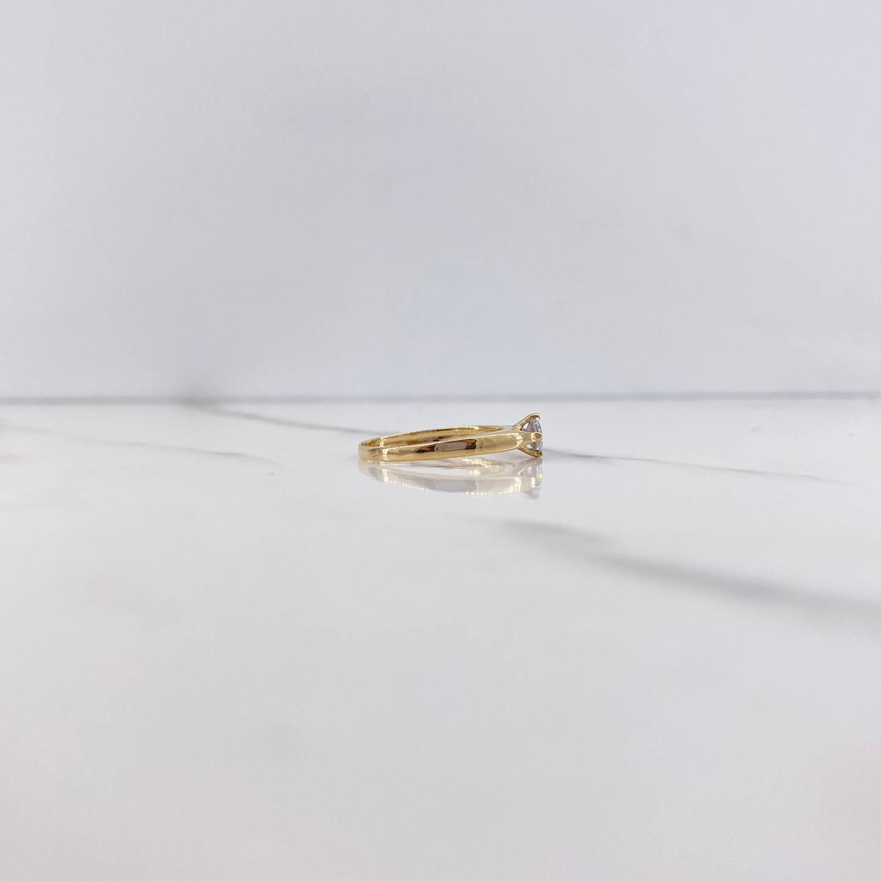 Anillo Solitario 1.65gr / T6 3/4 / Circon Blanco Oro Amarillo &