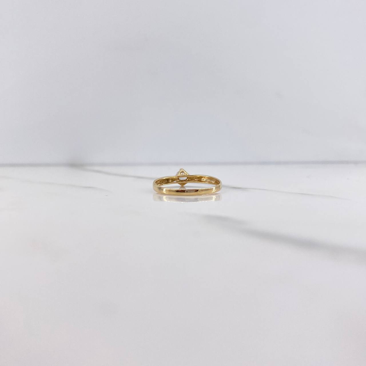 Anillo Solitario 1.65gr / T6 3/4 / Circon Blanco Oro Amarillo &