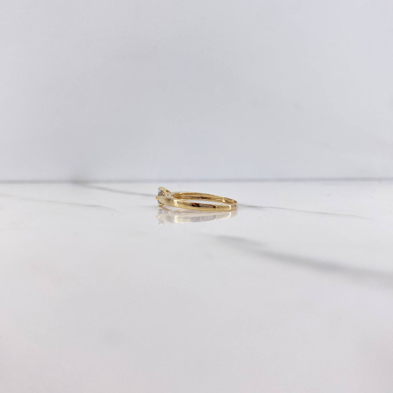 Anillo Solitario 1.65gr / T6 3/4 / Circon Blanco Oro Amarillo &