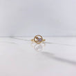 Anillo Aro Corazones 1.65gr / T5 1/2 / Circones Blancos Dos Oros Amarillo Blanco &