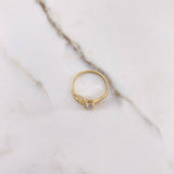 Anillo Infinito 1.95gr / T7 1/4 / Circones Blancos Oro Amarillo &