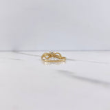 Anillo Infinito 1.95gr / T7 1/4 / Circones Blancos Oro Amarillo &