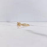 Anillo Infinito 1.95gr / T7 1/4 / Circones Blancos Oro Amarillo &