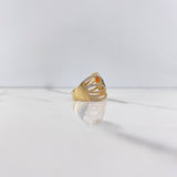 Anillo Rustico 7.05gr / T7 1/2 / Circones Colores Dos Oros Amarillo Blanco &