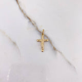 Dije Cruz Cristo 1.15gr / 2.4cm / Liso Oro Amarillo &