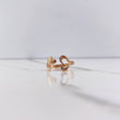 Anillo Abrazo Corazon 1.95gr / T6 1/2 / Circones Blancos Oro Rosa &