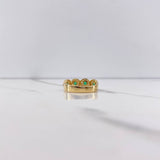 Anillo Churumbela Tupida 3.1gr / T6 1/4 / Circones Verdes Blancos Oro Amarillo &