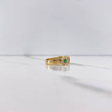 Anillo Churumbela Tupida 3.1gr / T6 1/4 / Circones Verdes Blancos Oro Amarillo &