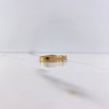 Anillo Solitario 5.05gr / T7 / Circones Blancos Oro Amarillo $