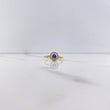 Anillo Solitario Halo 2.35gr / T7 / Circones Azul Blancos Oro Amarillo $