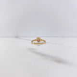 Anillo Solitario Halo 1.85gr / T6 / Circones Rosado Blancos Oro Amarillo $