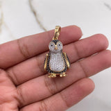 Dije Pingüino 9.05gr / 3.3cm / Circones Negros Blancos Oro Amarillo $