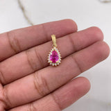 Dije Halo Gota 1.5gr / 1.8cm / Circones Fucsia Blancos Oro Amarillo &