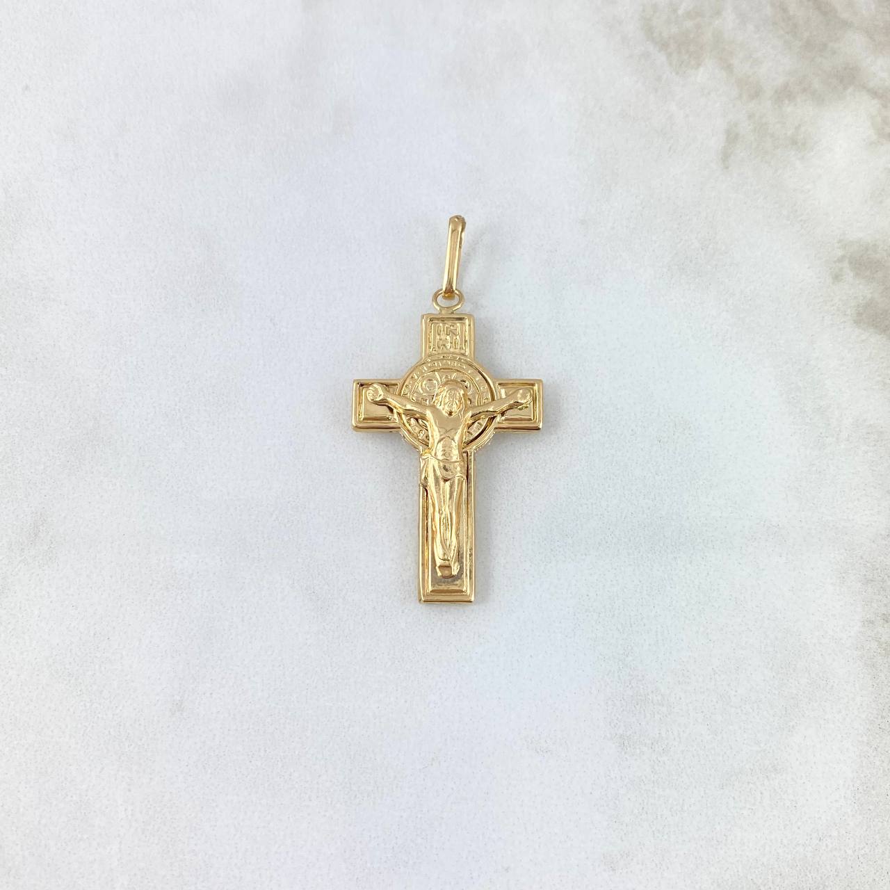 Dije Cruz Cristo 2.8gr / 4.4cm / San Benito Oro Amarillo $