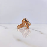 Anillo Rana 7.8gr / T7 / Circones Fucsias Verdes Oro Rosa $