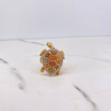 Anillo Tortuga 12.1gr / T9 1/4 / Circones Colores Oro Amarillo $