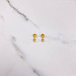 Topos Oso 0.7gr / Circones Blancos Oro Amarillo 18K $