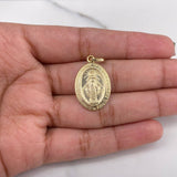 Dije Virgen Milagrosa 3.95gr / 2.8cm / Lisa Oro Amarillo 18K $