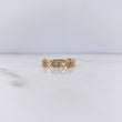 Anillo Corazones 2.35gr / T7 3/4 / Circones Blancos Oro Amarillo 18K $