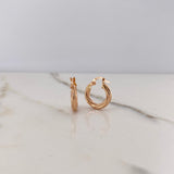 Candongas Sofi 1.5gr / 1.5cm / Espiral Oro Rosa $