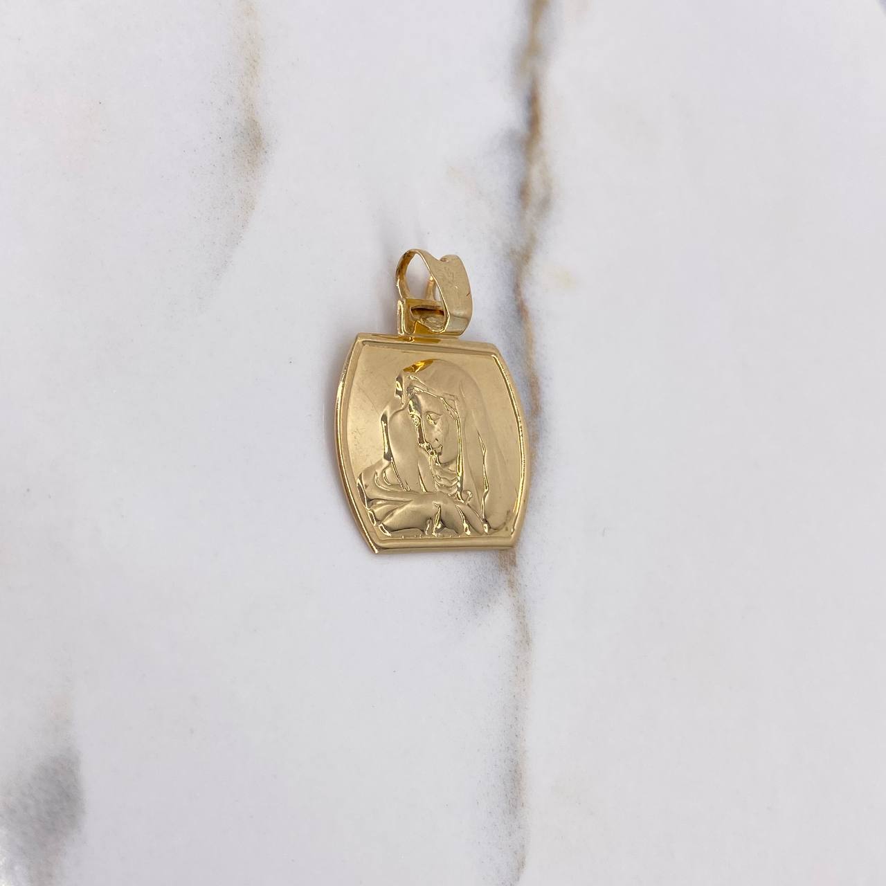 Dije Madalla Virgen 3.3gr / 2.8cm / Liso Oro Amarillo $