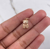 Dije Oso Teddy 0.45gr / 1.6cm / Liso Oro Rosa &