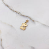 Dije Oso Ts Corazon 1.3gr / 1.7cm / Liso Oro Amarillo $