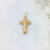 Dije Cruz Cristo San Benito 3gr / 4.3cm / Oro Amarillo $