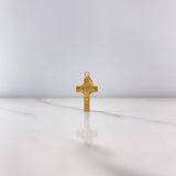 Dije Cruz Cristo 0.8gr / 2.5cm / San Benito Oro Amarillo $