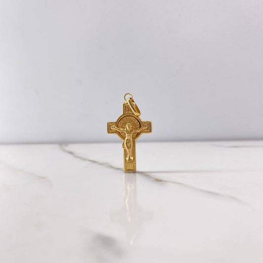 Dije Cruz Cristo 2.1gr / 3.5cm / San Benito Oro Amarillo $