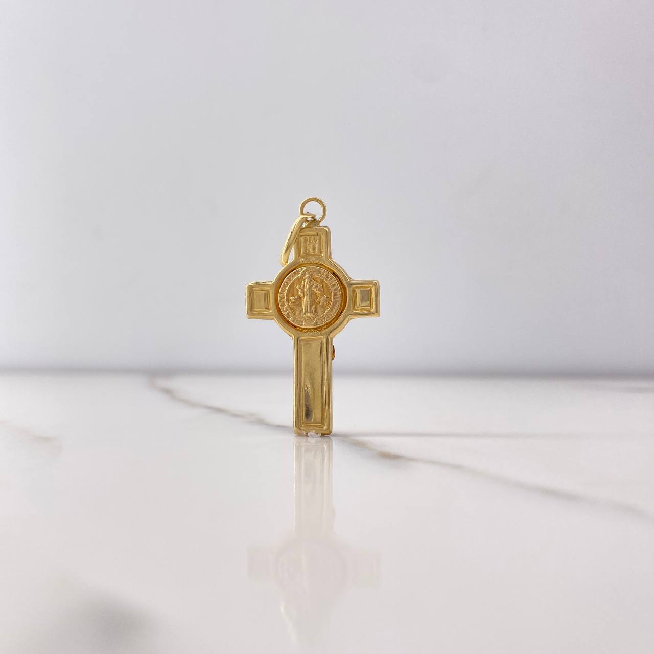 Dije Cruz Cristo 2.1gr / 3.5cm / San Benito Oro Amarillo $