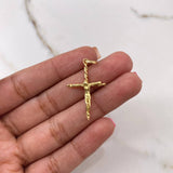 Dije Cruz Cristo 1.65gr / 3.5cm / Entorchado Oro Amarillo $