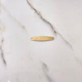 Herraje Placa Curva 0.85gr / 3cm / Lisa Oro Amarillo $