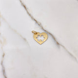 Dije Set Corazon Pareja 1.95gr / 2.3cm / Rompecabezas Liso Oro Amarillo $