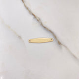 Herraje Placa 0.7gr / 2.5cm / Lisa Oro Amarillo $