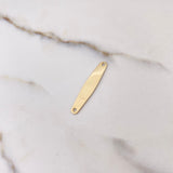 Herraje Placa 0.85gr / 3cm / Lisa Oro Amarillo $