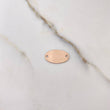 Herraje Placa Ovalo 0.65gr / 1.5cm / Lisa Oro Rosa $