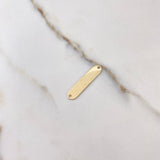 Herraje Placa Ovalada 0.65gr / 2.5cm / Lisa Oro Amarillo $