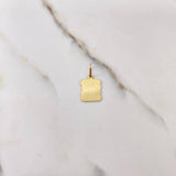 Dije Placa Pergamino 0.85gr / 2.3cm / 10.3mm*10.2mm Liso Oro Amarillo Oro Amarillo $