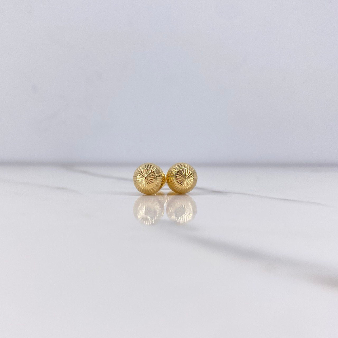 Topos Bola 1.15gr / 8mm Diamantados Oro Amarillo &