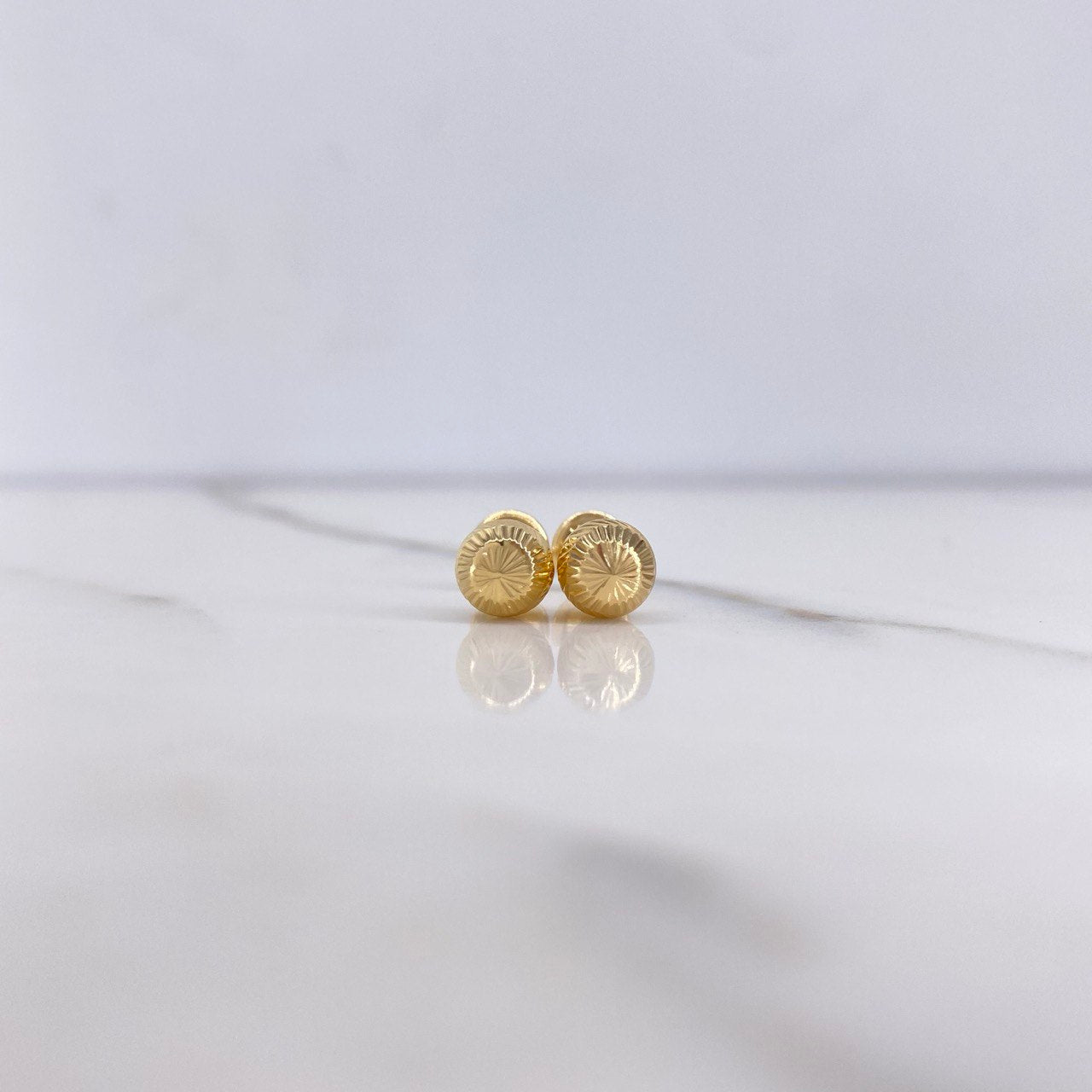 Topos Bola 0.85gr / 6mm Diamantados Oro Amarillo &