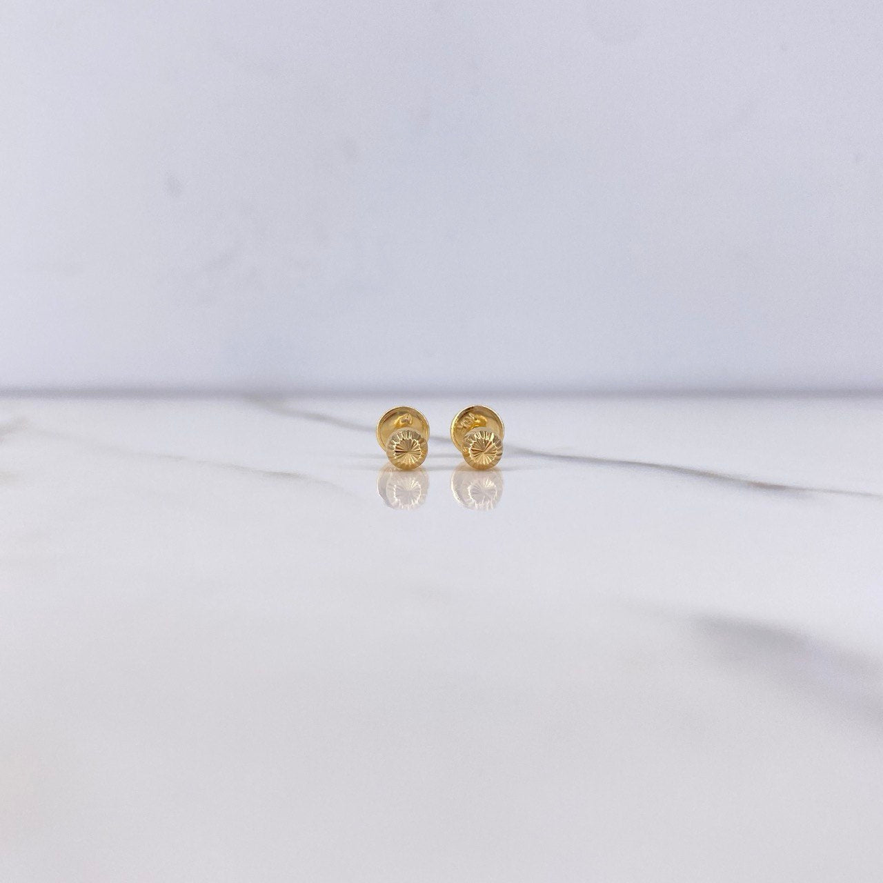 Topos Bola 0.5gr / 4mm Diamantada Oro Amarillo $