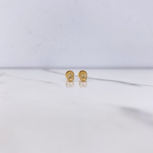 Topos Bola 0.55gr / 4mm Diamantados Oro Amarillo 18K #