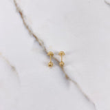 Topos Bola 0.5gr / 4mm Diamantada Oro Amarillo $