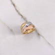 Anillo Lineas Cruzadas 6.5gr / T6 / Tres Oros $