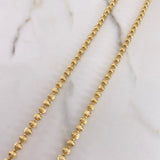 Cadena Militar 32.25gr / 70cm / 3.75mm Bolas Diamantadas Luna Oro Amarillo +3 $