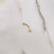 Piercing Ombligo 0.4gr / 1.3cm / Bolas Lisas Oro Amarillo (Joya) &